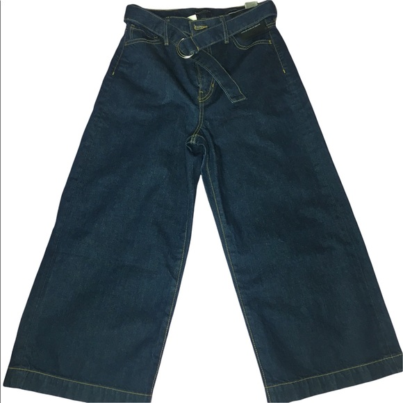 Banana Republic High Rise Wide Leg Crop Jeans - Picture 4 of 8